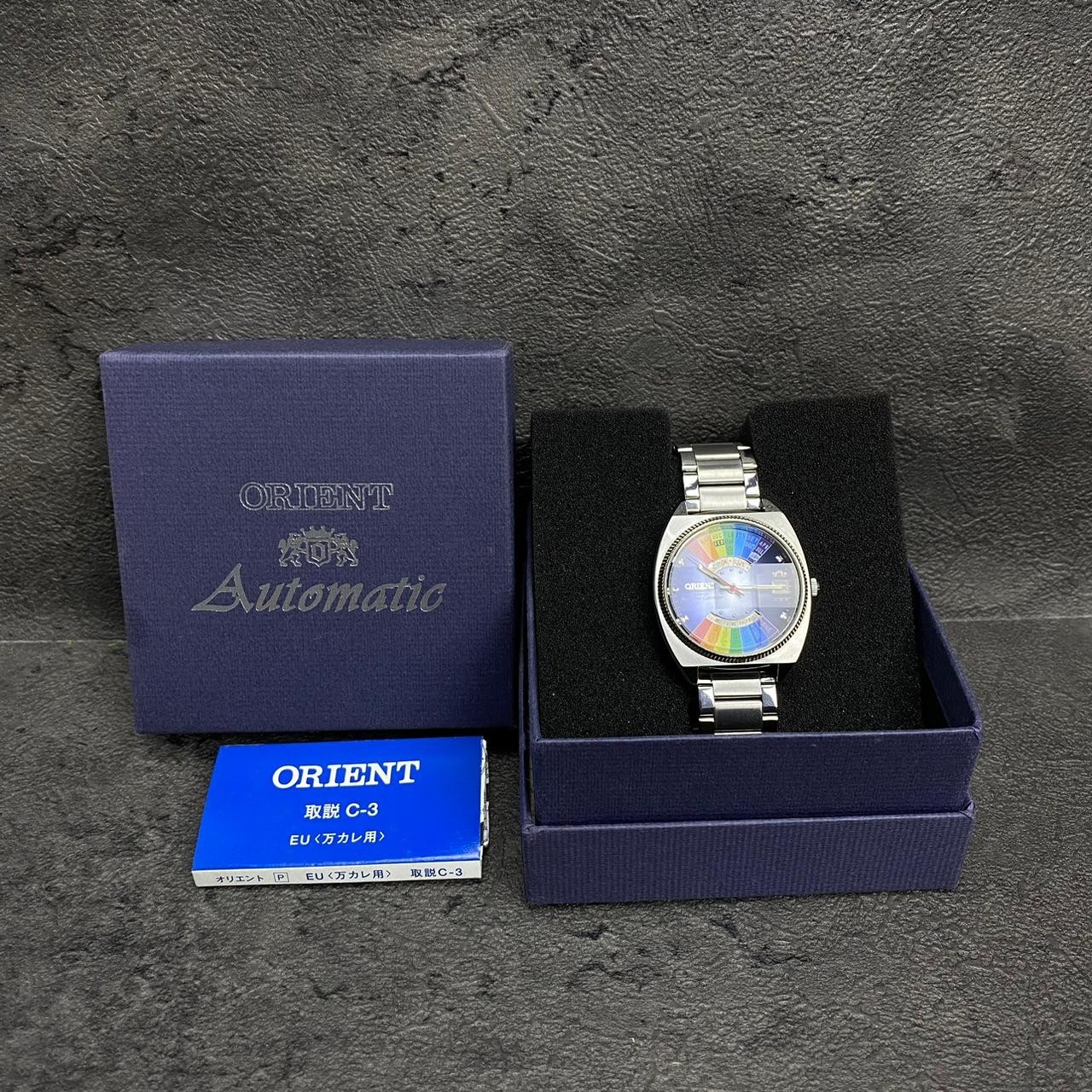 Rare ORIENT Multiyear Calendar Automatic Blue Rai… - image 10