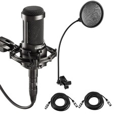 Audio-Technica AT2035 Cardioid Condenser Side-Address Microphone, 20Hz to 20kHz