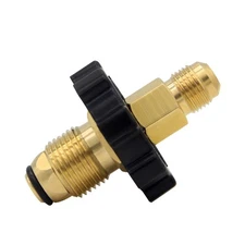Soft Nose POL Propane Gas Fitting LP Tank Adapter Plug Valve Full Flow with 1...