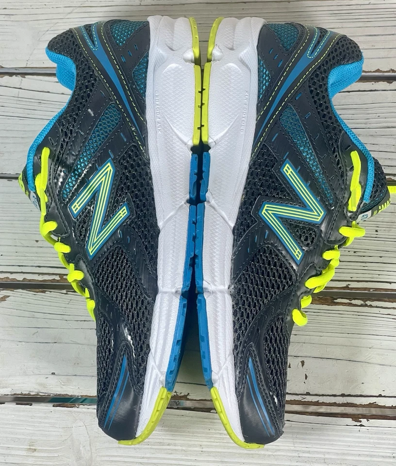 Zapato para correr para mujer New Balance 470v3 LIMPIO talla 8 D gris azul amarillo neón ancho Foto 2 de 4