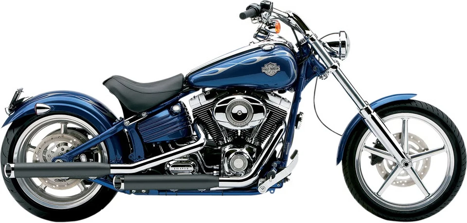 Cobra 3in. Slashcut Slip-On Mufflers - Black Motorcycle Street Bike 6003B - Imagem 2 de 4