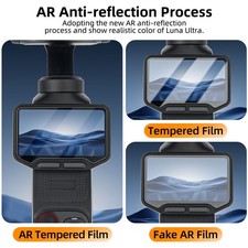 HD Tempered Glass Screen Lens Film Set for Insta360 Luna Ultra Camera Protector