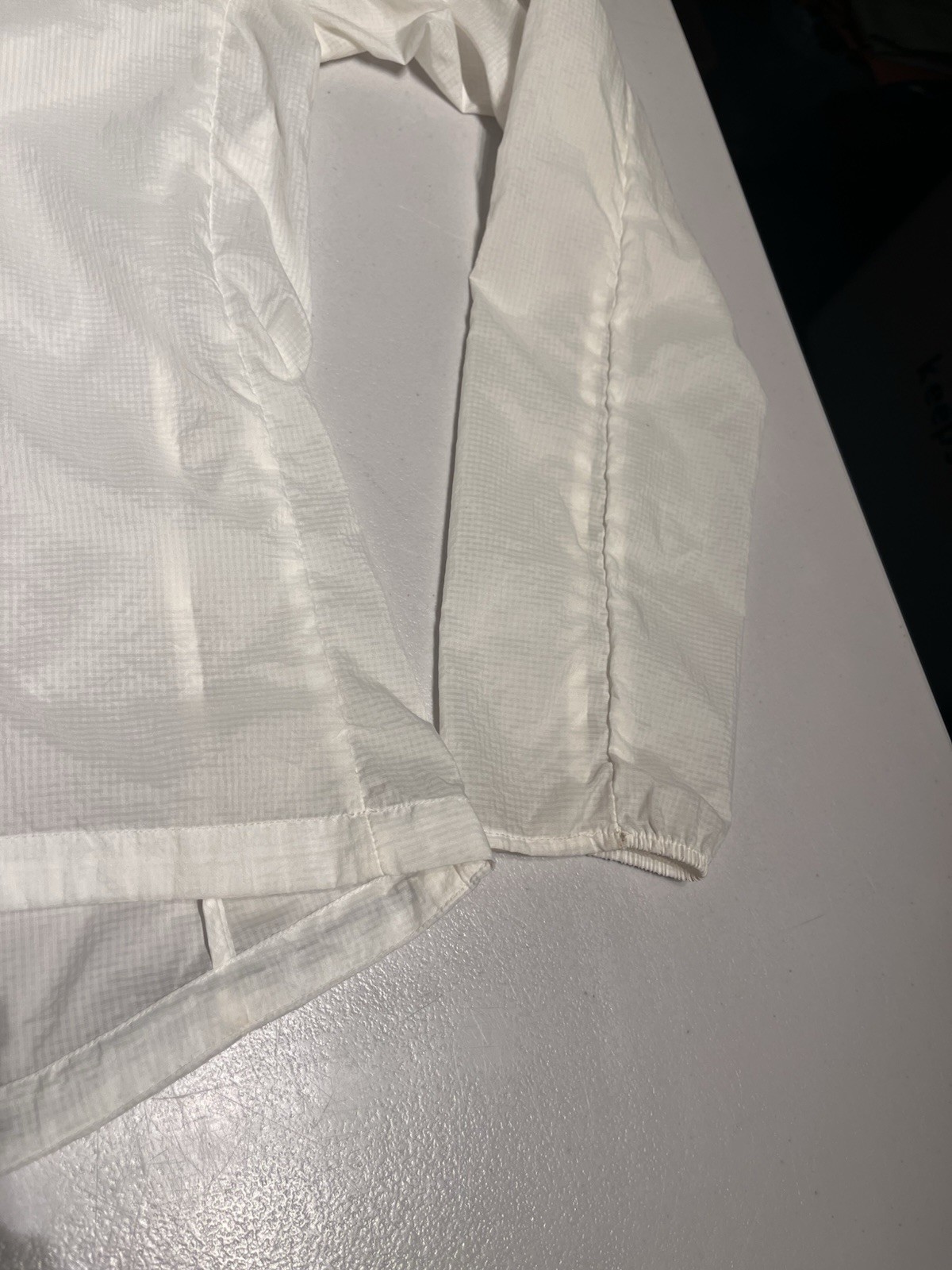 Patagonia Jacket Women's XS White Houdini Thin Coat Hiking Outdoor Hooded Nylon thumbnail 4