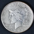 1921 Peace Dollar EF Details Obverse scratch