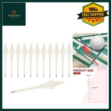 2H Golf Scoring Pencils with Eraser Round White 12 Pack