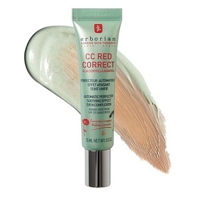 Erborian CC Red Color Correcting SPF 25 Green Pigment Cream, Neutralizes Redness