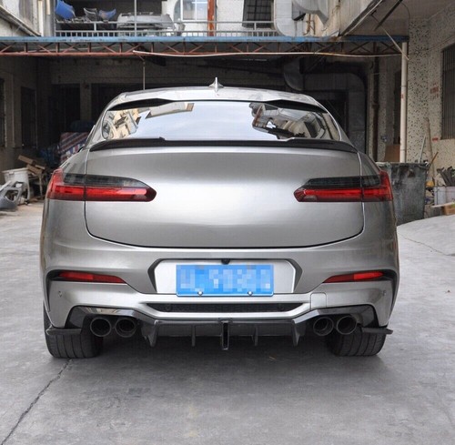 Carbon Fiber Rear Bumper Lip Diffuser With LED Light For BMW F98 X4M 2019-2022 - Picture 7 of 10