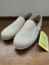Toms Redondo NEW Size 9.5 Women's Natural Metallic Slubby Woven Shoes Flats
