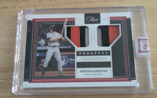 Heston Kjerstad 2022 Panini Three and Two Dual Prospect Patch BLACK Parallel /7