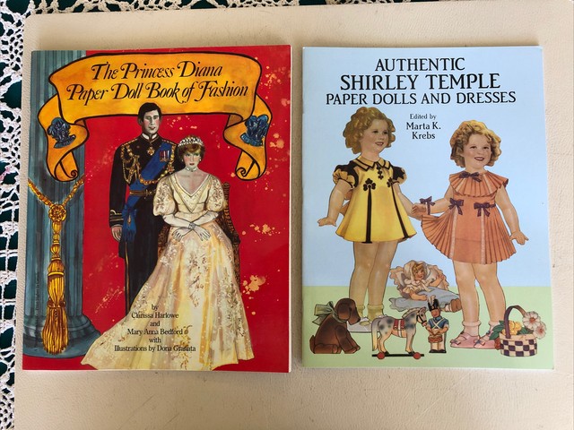 4 Paper Doll Books Shirley Temple Princess Diana Little Mermaid Dance Couples 4 Paper Doll Books Shirley Temple Princess Diana Little Mermaid Dance Couples