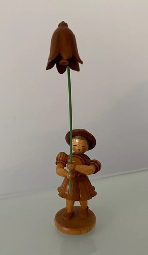 Niña de las flores niño de las flores natural Fa. Erzgebirge en blanco 617/20 - Imagen 1 de 2