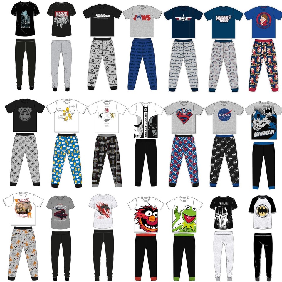 Conjunto de pijamas de personajes para hombre/niño jersey de algodón talla S,M,L,XL