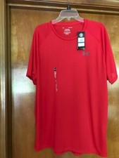 UNDER ARMOUR SET OF 2 Men's Crew Neck "The Tech Tee" Red Size XL NWT