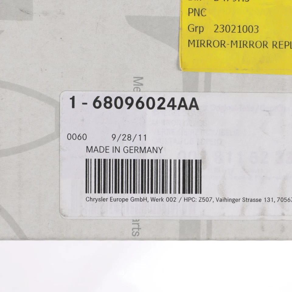 03-09 ESPEJO RETROVISOR IZQUIERDO DODGE SPRINTER 2500 3500 MOPAR GENUINO 68096024AA Foto 4 de 4