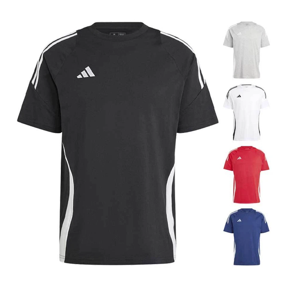 adidas T-Shirt Tiro 24 Baumwoll Shirt Freizeit Fußball Sport kurzarm Herren - Bild 1 von 1