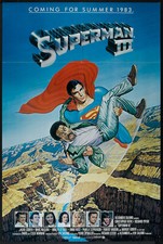 SUPERMAN lll/3 original 1983 ADVANCE one sheet movie poster CHRISTOPHER REEVE