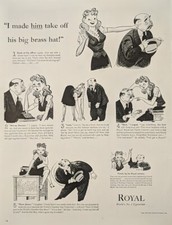 1944 Vintage Royal Typewriter Secretary Cartoons World #1 Typewriter  thumbnail