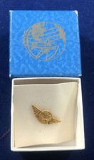 Vintage United Airlines Gold Filled Wings Pin 100,000 Mile Club With Box