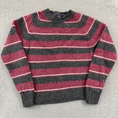 Vintage Carl Michaels Sweater Womens Large Striped Knit Fair Isle 90s Shetland