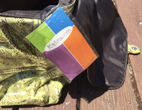Kalencom diaper bag Lime Green Paisley Large Size VGUC - Picture 7 of 12