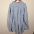 LANDS END Shirt Men 4XLT Button Down BLUE Traditional Fit POCKET ...
