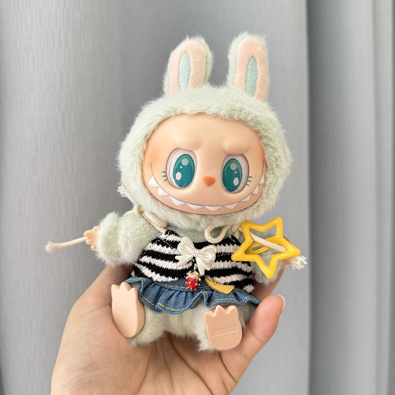 POPMART The Monsters Labubu Have A Seat Doll Series Striped