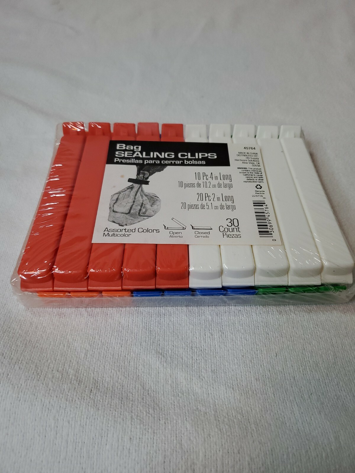 Storage Bag Sealing Chip Clips, Set of 30, Sizes 4”(10) 2