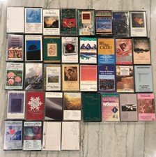 Lot Of 36 Cassette Tapes in Cases Christmas Religious Worship Hallmark Yearwood