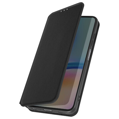 Avizar, Classic Edition Kunstlederetui für Samsung Galaxy A05s, Schwarz