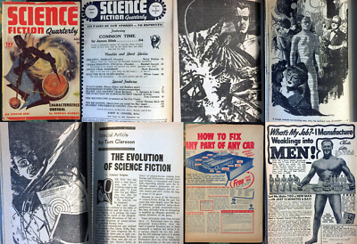 VINTAGE SCIENCE FICTION Quarterly August 1953 L Sprague de Camp SCI-FI digest