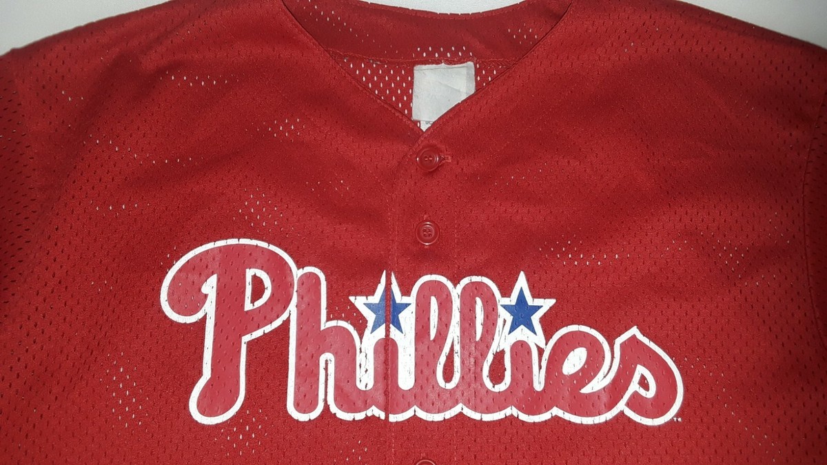 ウェア MLB OLD phillies uniform XL Vintage 90s MLB Philadelphia Phillies Jersey XL Made In US