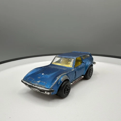 Vintage 1975 Matchbox Speed Kings K-55 Corvette Caper Cart Blue Diecast Car