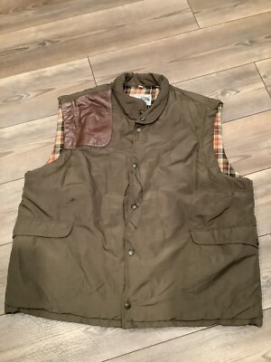 Schott Bros Brown Leather Button Shooting Vest Mens 3XL