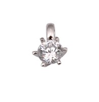 AnhäNger SolitäR Brillant 0.40 Carat W/Si WeißGold 585 14Kt Krappenfassung