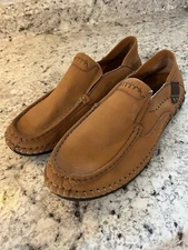 Camel Crown Men’s Casual Loafers Slip On Shoes - Leather, Flexible Walking - Sz8