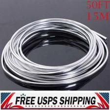 50 Feet x 7mm U Shape Original Chrome Car Door Edge Guard Molding Trim Protector