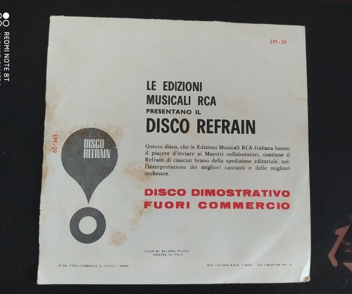 VARIOUS - DISCO REFRAIN N° 29 - RCA - VINYL 7", 33 1/2 RPM, EP, PROMO COMPILATIO - Foto 2 di 3