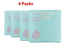 COCOFLOSS Coconut-Oil Infused Woven Dental Floss, Delicious Mint, 4 Ct x 32 Yds