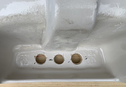 Vtg Ceramic White 19x18 American Standard Old Bath Wall Sink - Picture 8 of 8