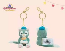 Authentic 2024 Shanghai Disney gelatoni cat sitting Plush Doll Keychain