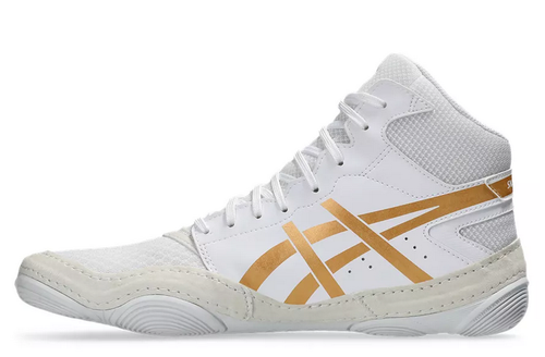 Asics Snapdown 4 Wrestling Shoes - WHITE/PURE GOLD - Picture 2 of 6