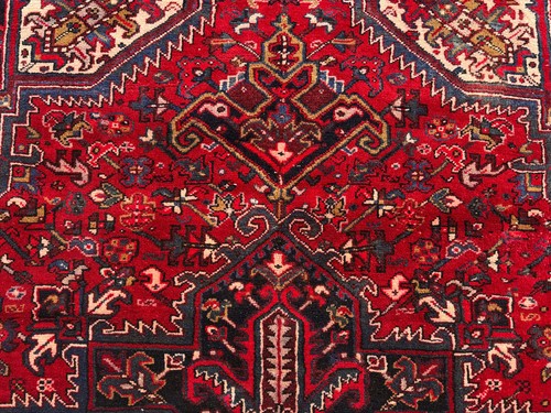VINTAGE HERIZ RUG 10x12 BIG ANTIQUE handmade oriental handwoven geometric 9x12