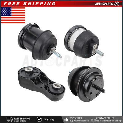 4 Piece For Enclave Arcadia Traverse Engine & Transmission Motor Mount Kit Set