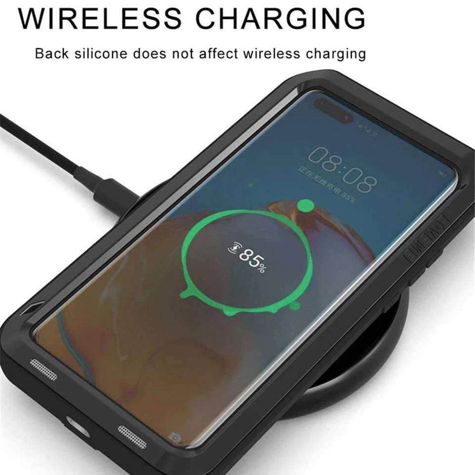 Funda resistente a prueba de golpes de metal resistente para Samsung Galaxy Note20 Ultra LOVE MEI Foto 3 de 4