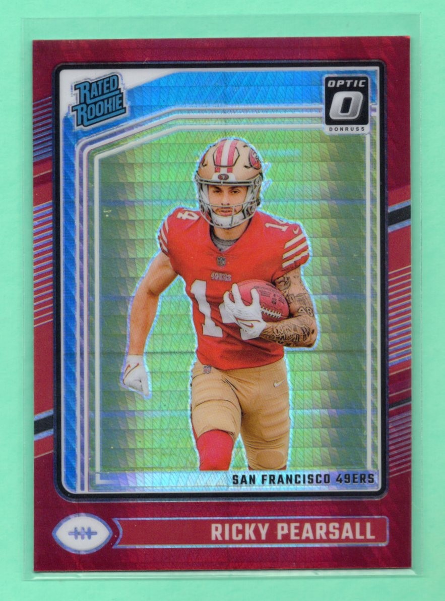2024 Panini Donruss Optic Ricky Pearsall #284 Rated Rookie Hyper Red Prizm RC