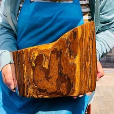 10.53LB Natural Madagascar Tiger's-Eye Raw Stone Rock Specimen Mineral Healing