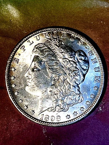 1898 O  Morgan Dollar BEAUTIFUL CH BU + COIN START .99
