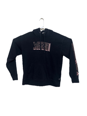 Vans Off The Wall Hoodie Pullover Sweatshirt Size Small  Black And Pink