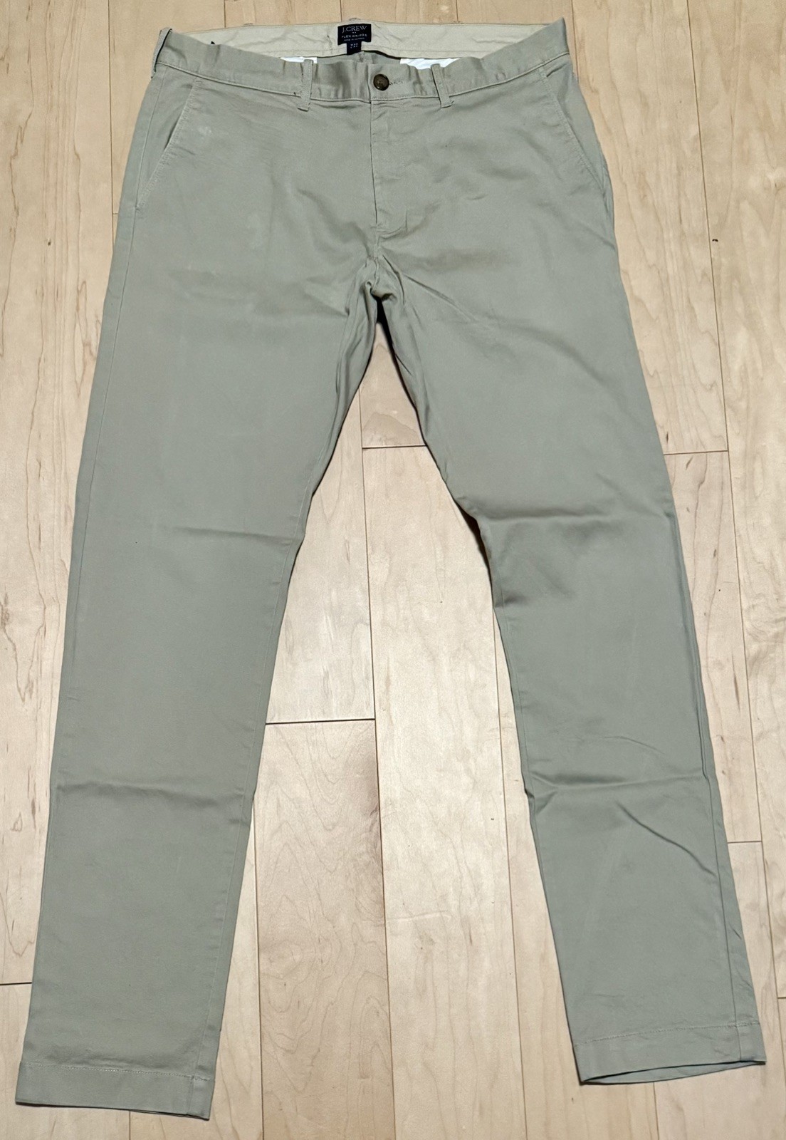 J. Crew Factory Driggs Flex Slim Chino Pants Khaki Tan Men’s 34x34 (Fit 36x34)