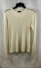 Gap Women's Beige Solid Ribbed Pullover Sweater Size Medium NWT